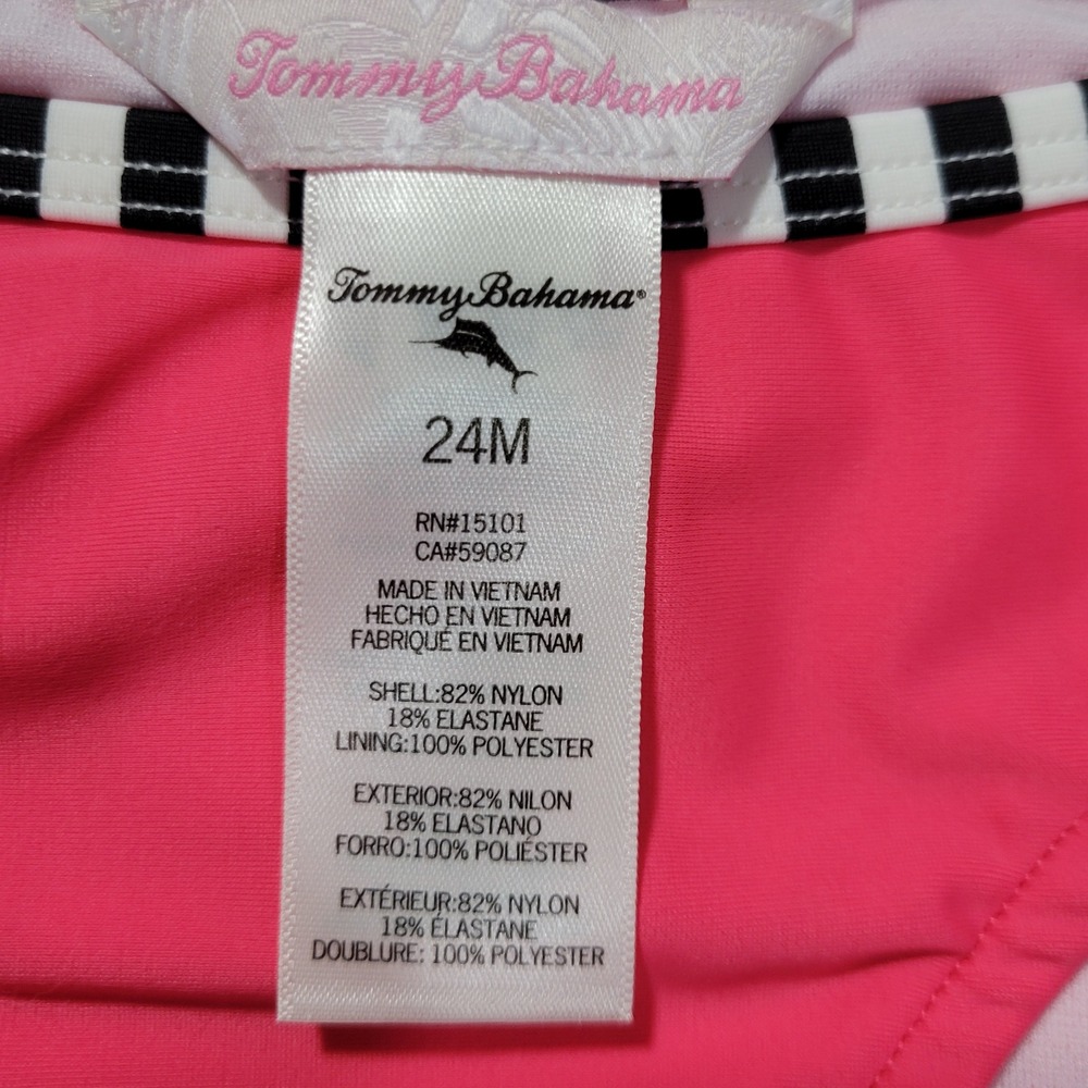 Tommy Bahama Swimsuit Girls 24 months Shirt Bikini Bottom‎ Flamingo UPF 50 Kids - Picture 11 of 12